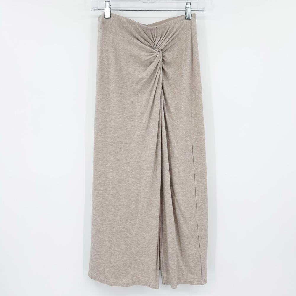 New With Tags Vince Twist Draped Midi Skirt Light Heather Beige Womens Size XS - Picture 3 of 13